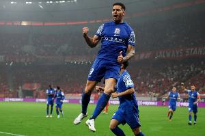 路易斯在1分8秒的进球是申花自2020年11月以来在中超的最快进球