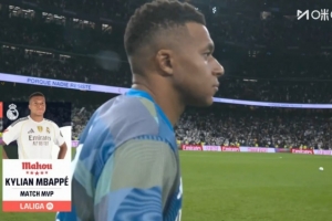 梅开二度，官方：姆巴佩当选4-0大胜瓦伦西亚全场最佳球员